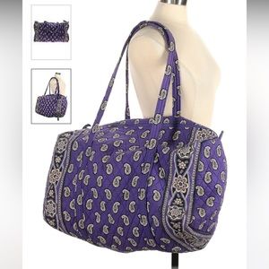 Vera Bradley Purple Paidley Weekender Bag